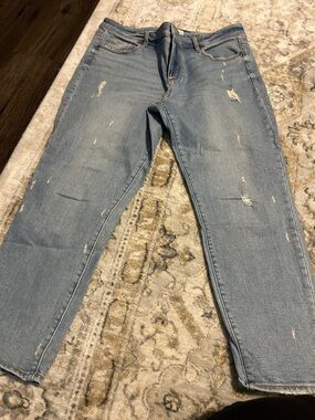 Loft Light Wash Distressed Jeans